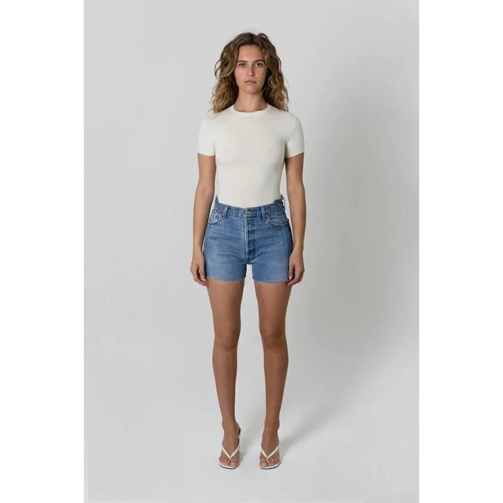 EB Denim OG Jean Denim Shorts in Light Wash 33 New Womens Jeans Revolve